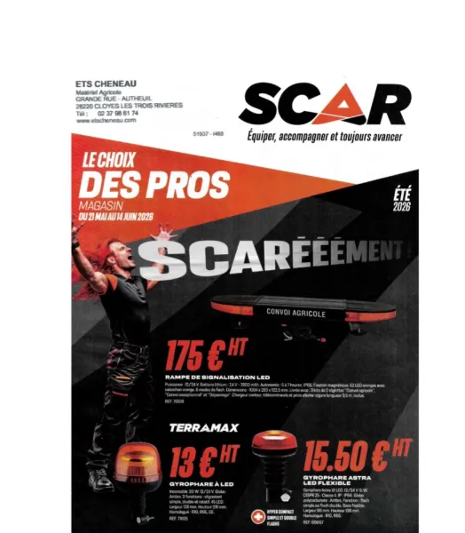 SCAR LE CHOIX DES PROS MAGASIN DU 21/05/2026 AU 14/06/2026