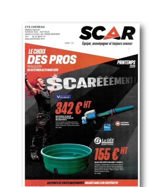 SCAR LE CHOIX DES PROS MAGASIN DU 26/02 AU 22/03/2026